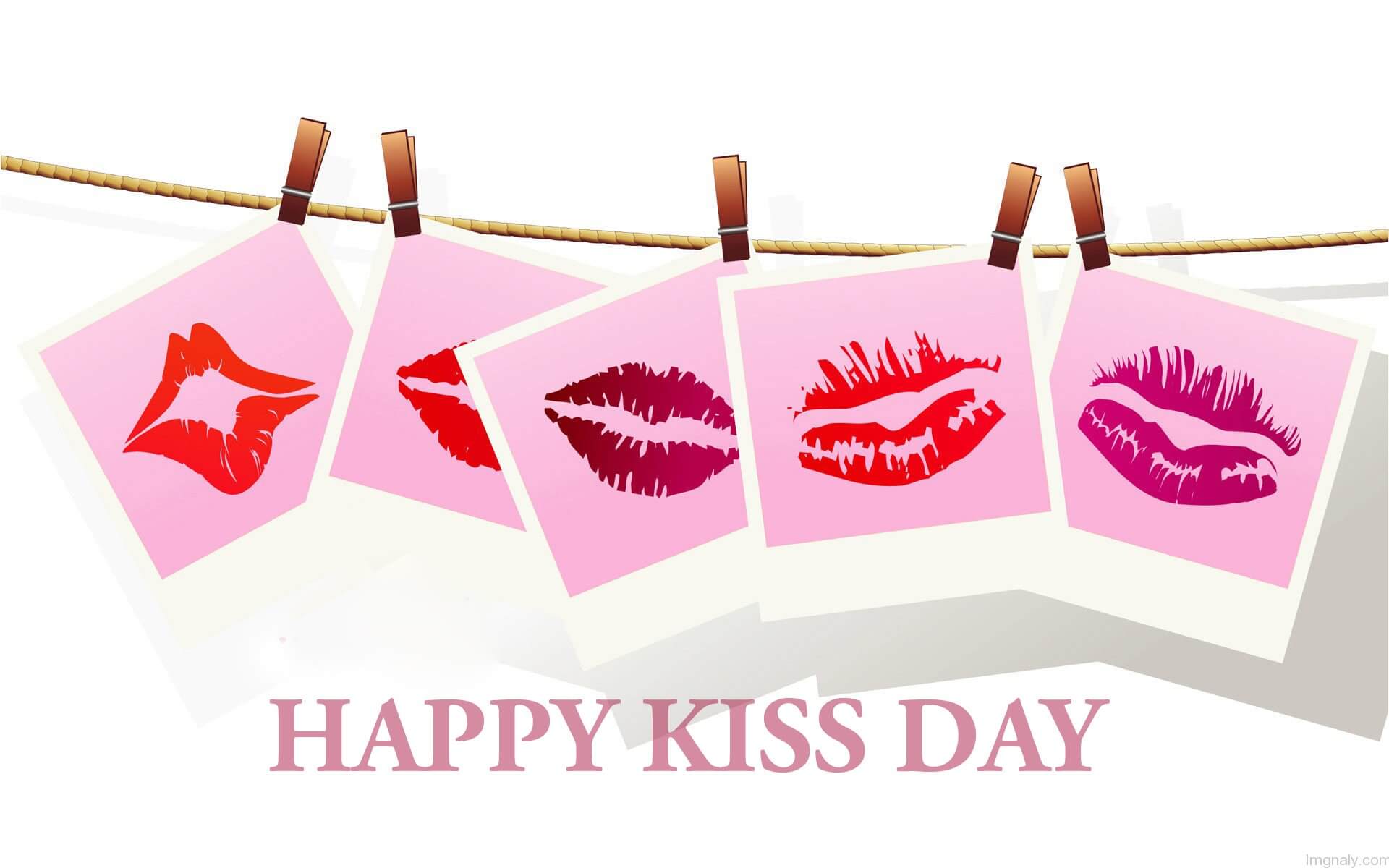 Happy Kiss Day Wishes Hanging Lips Love Valentine Graphic - Banner , HD Wallpaper & Backgrounds