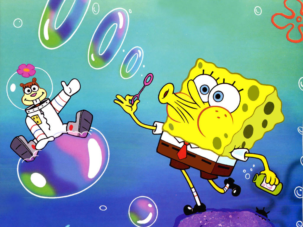 Similar Wallpaper Images - Spongebob Squarepants Blowing Bubbles , HD Wallpaper & Backgrounds