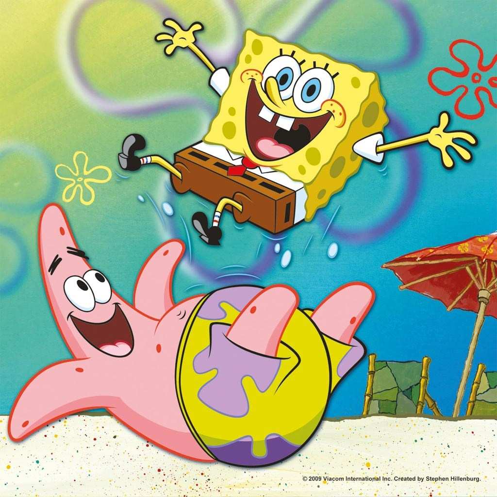 Spongebob Wallpaper Hd Wallpapersafari - Kids Love Spongebob Squarepants Stickers , HD Wallpaper & Backgrounds