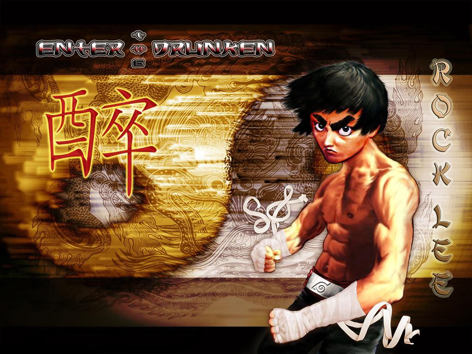 Anime Rock Lee Naruto Shippuuden Wallpaper And Background - Rock Lee Naruto , HD Wallpaper & Backgrounds