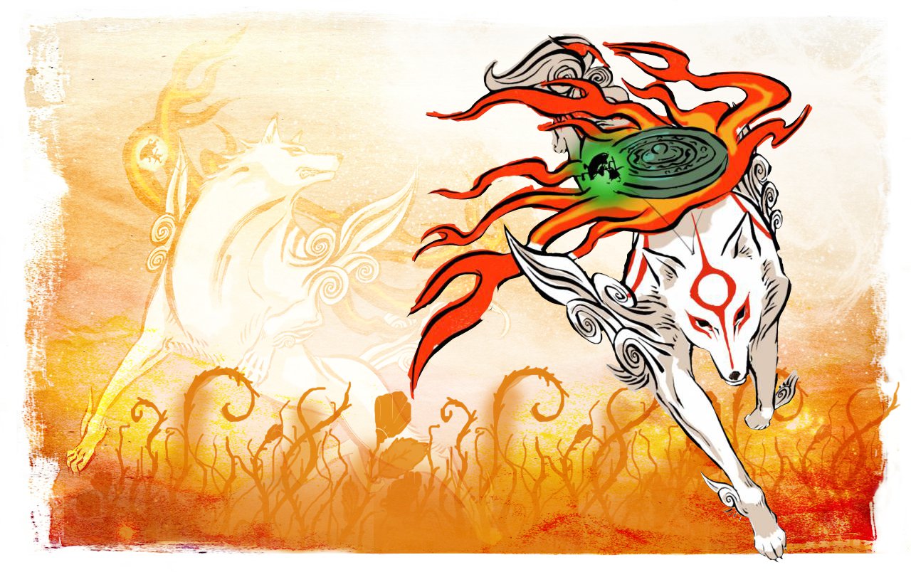 Okami Amaterasu Wallpaper - Okami Amaterasu , HD Wallpaper & Backgrounds