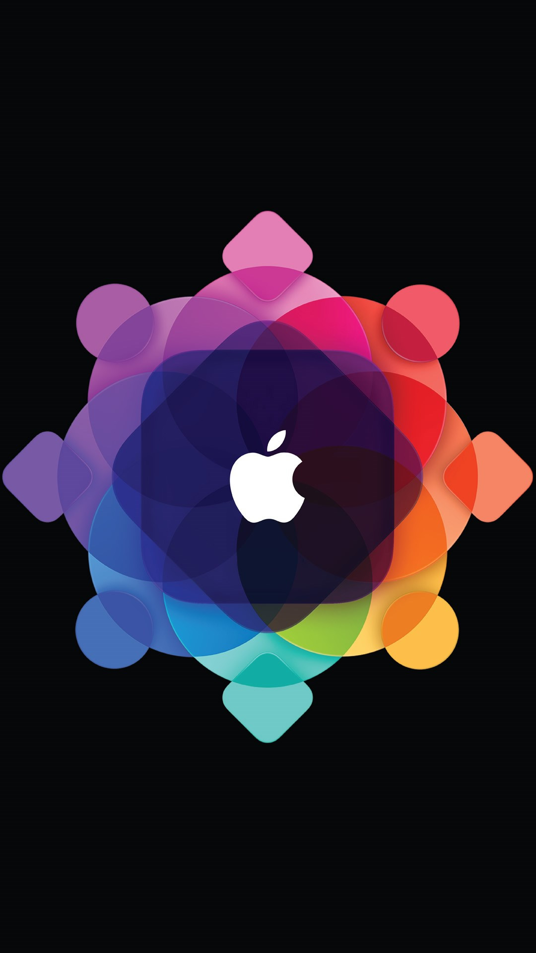 Abstract Overlap Pattern Apple Logo Background For - Wwdc 2015 , HD Wallpaper & Backgrounds