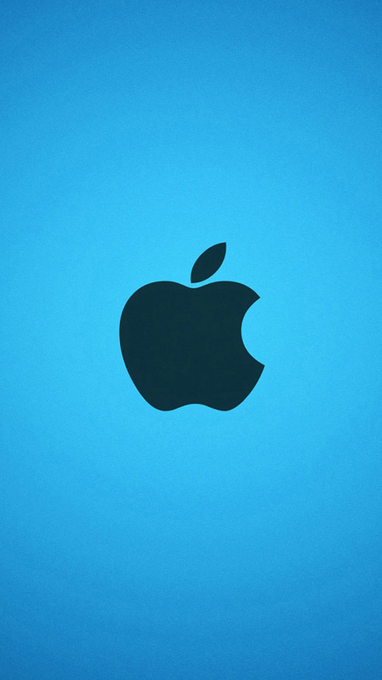 Blue Apple Logo Iphone , HD Wallpaper & Backgrounds