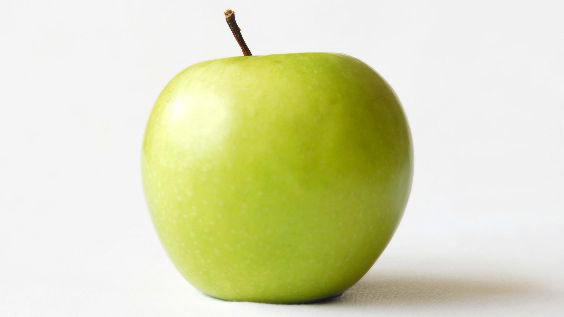 Wallpaper Apple, White Background, Fruit - Green Apple , HD Wallpaper & Backgrounds