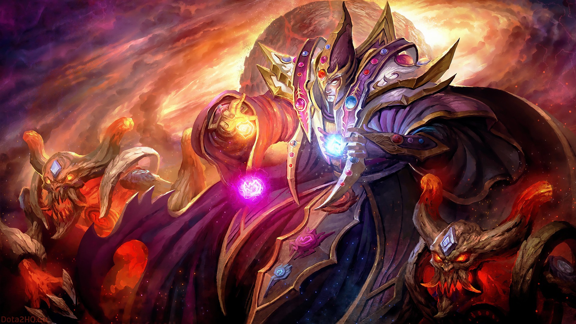 Wallpapers Dota 2 Invoker Magic Carl Wei-zi Fantasy - Dota 2 Wallpaper Invoker , HD Wallpaper & Backgrounds