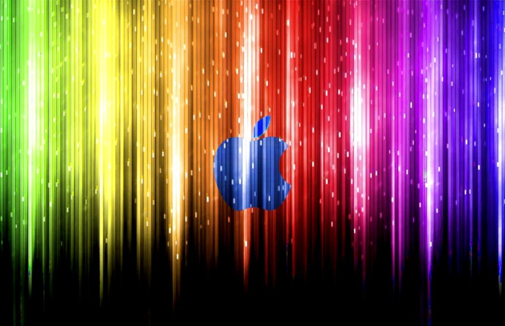 Apple Wallpaper Hd 1080p Wallpaper Rainbow Apple By - Cool Pictures Of Colors , HD Wallpaper & Backgrounds
