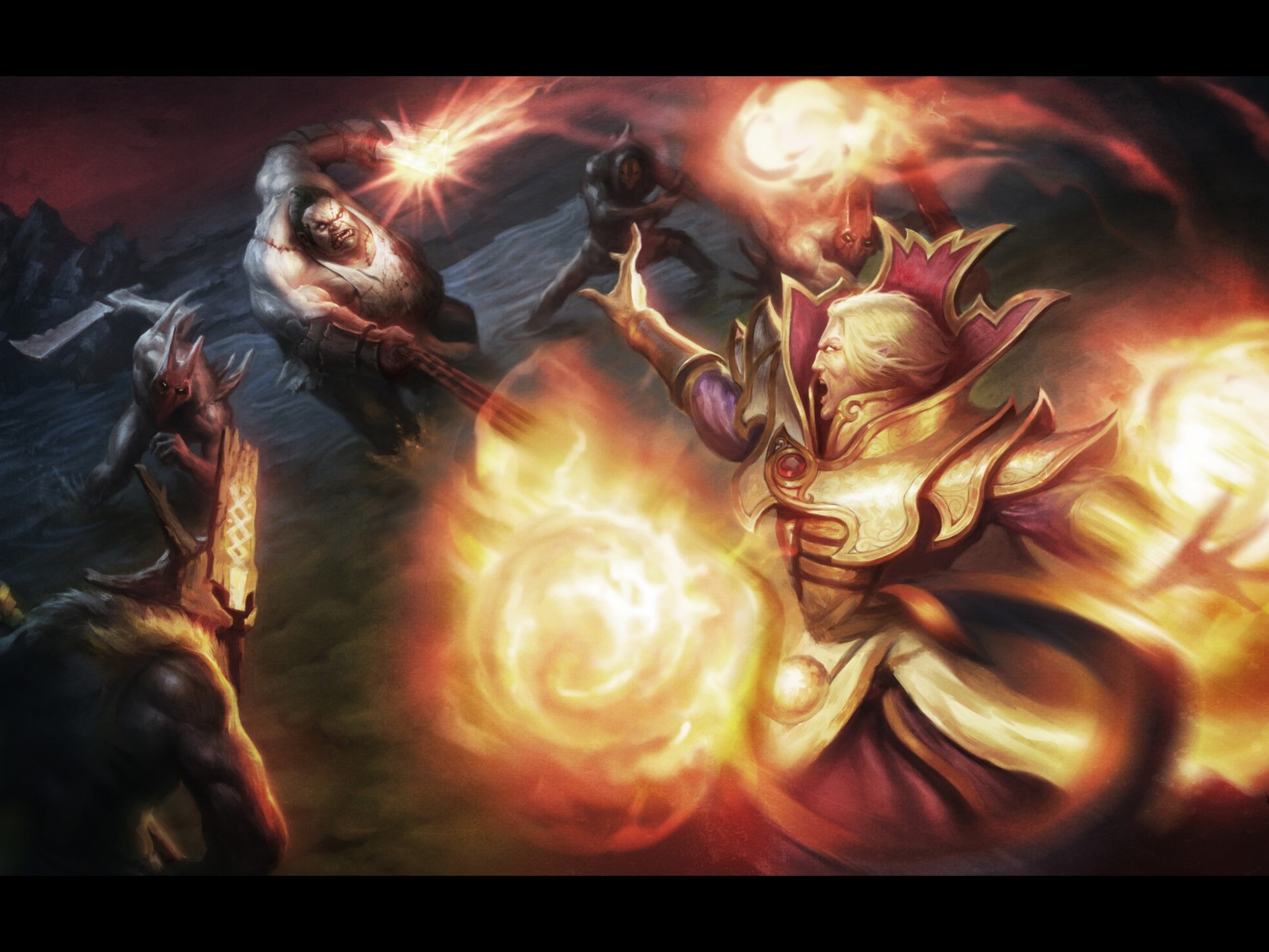 Pudge Vs Invoker Standard Wallpaper - Ultra Hd Dota 2 , HD Wallpaper & Backgrounds