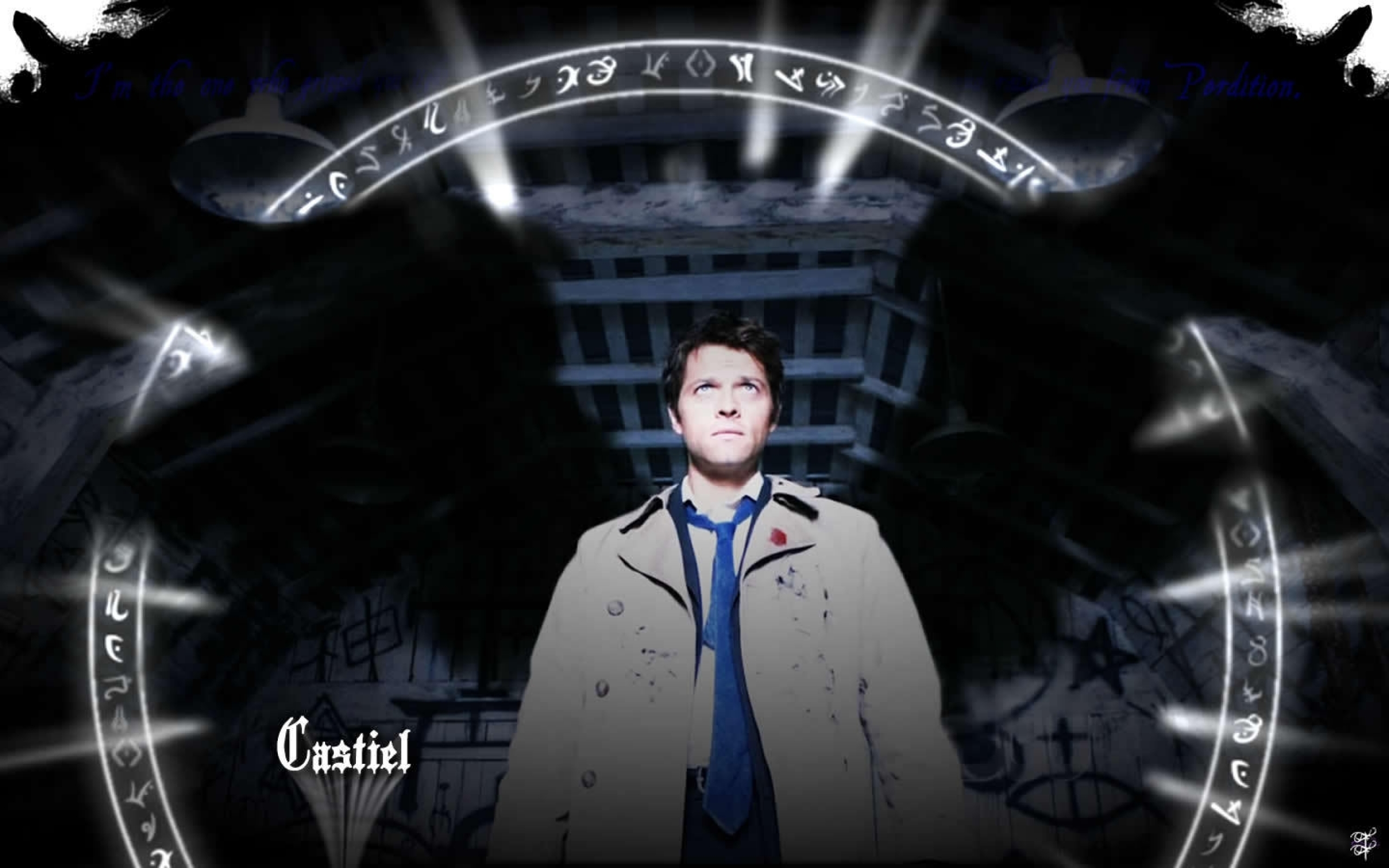 Castiel Supernatural Iphone Desktop Wallpapers - Castiel Supernatural Wallpaper Hd , HD Wallpaper & Backgrounds