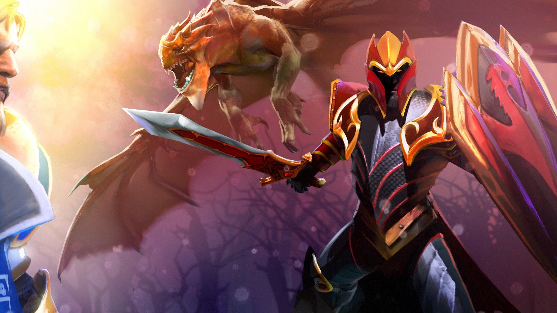 Dota 2, Dragon Knight, Invoker, Juggernaut, Rubick, - Dragon Knight Dota 2 Wallpaper Hd , HD Wallpaper & Backgrounds