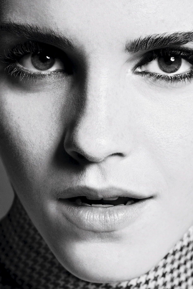 Wallpaper Emma Watson, Face, Bw, Actres - Emma Watson , HD Wallpaper & Backgrounds