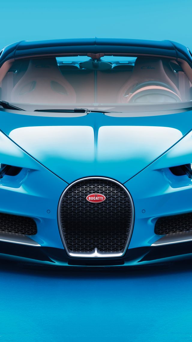 Bugatti Chiron, Geneva Auto Show 2017, Hypercar, Blue - Bugatti Car , HD Wallpaper & Backgrounds