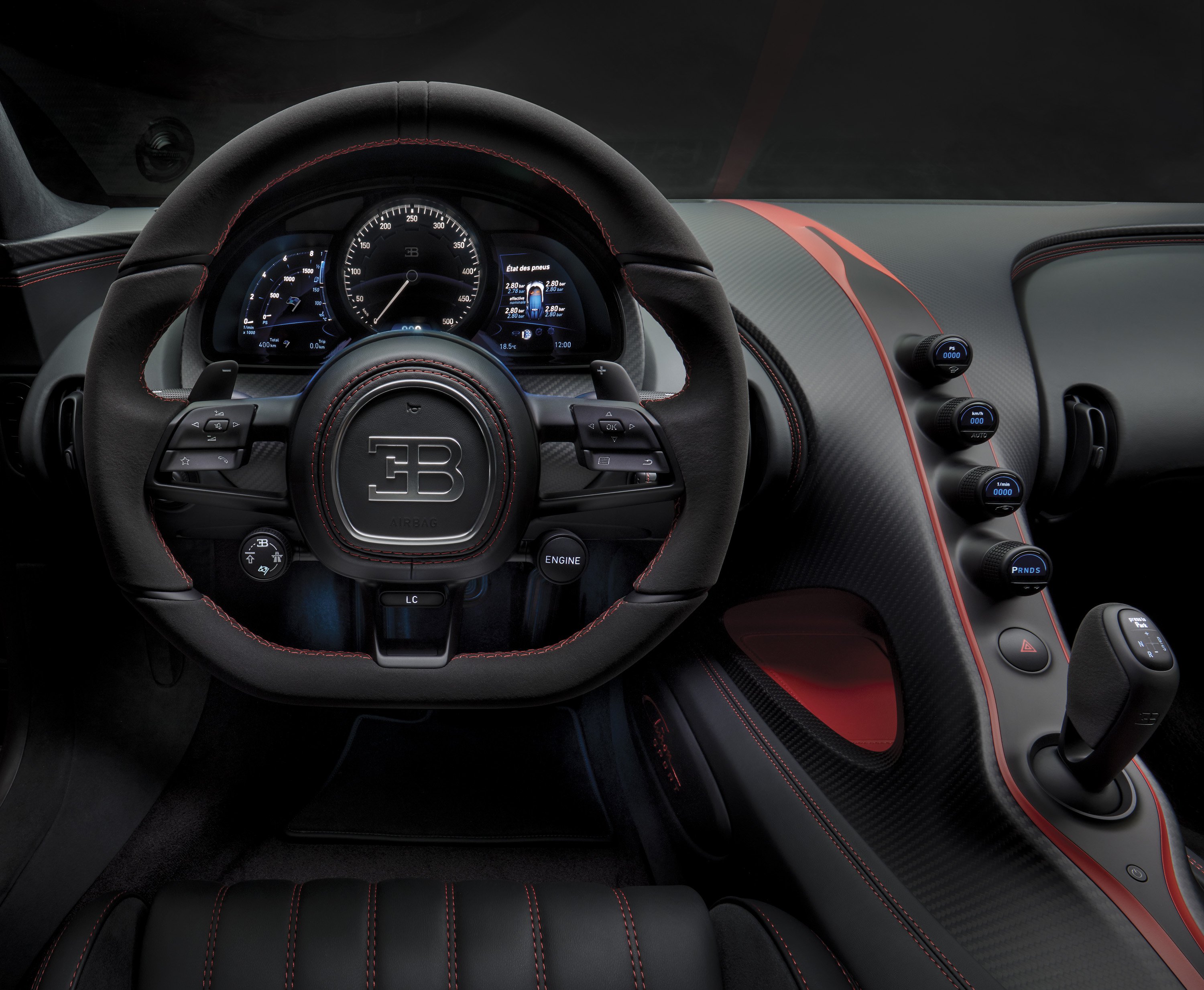 2018 Bugatti Chiron Sport Interior Steering Wheel Wallpaper
