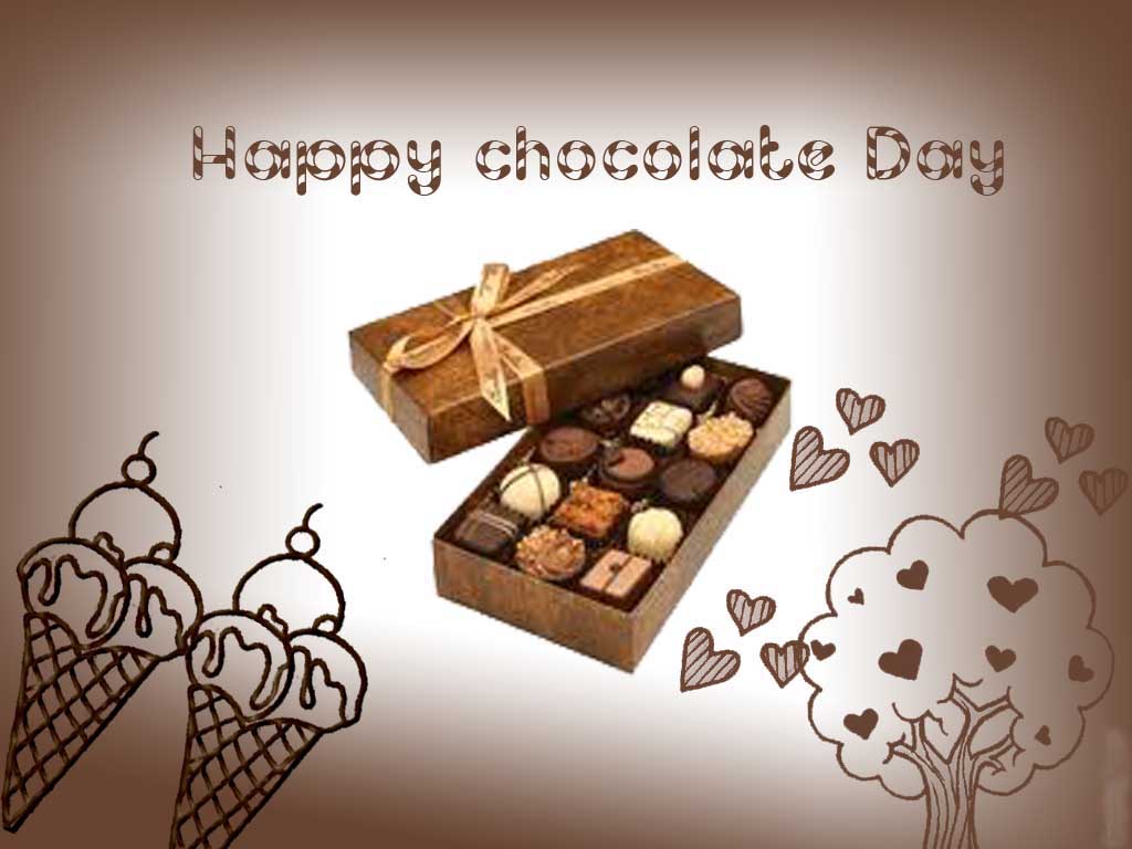 Happy Chocolate Day Wishes Graphic Picture - Beautiful Happy Chocolate Day , HD Wallpaper & Backgrounds