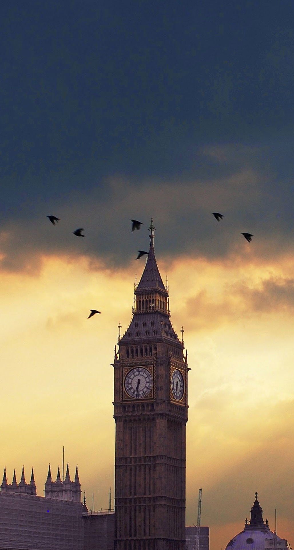 Big Ben London Sunset Birds Iphone 6 Plus Hd Wallpaper - Houses Of Parliament , HD Wallpaper & Backgrounds