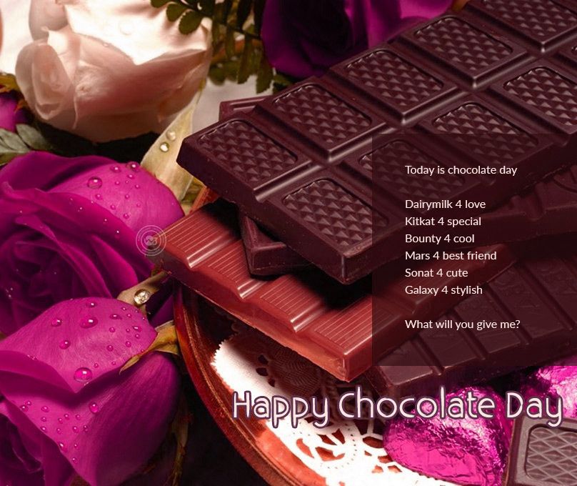 Happy Chocolate Day Images Photo Wallpaper Pictures - Chocolate Day With Roses , HD Wallpaper & Backgrounds