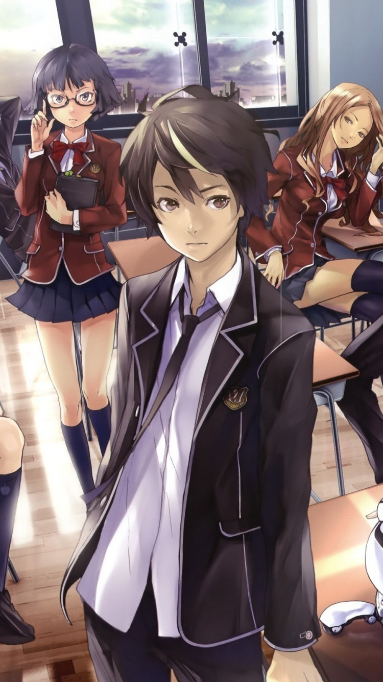 Mangaka, Uniform, Arisa Kuhouin, School Uniform, Guilty - Anime Classroom With Students , HD Wallpaper & Backgrounds