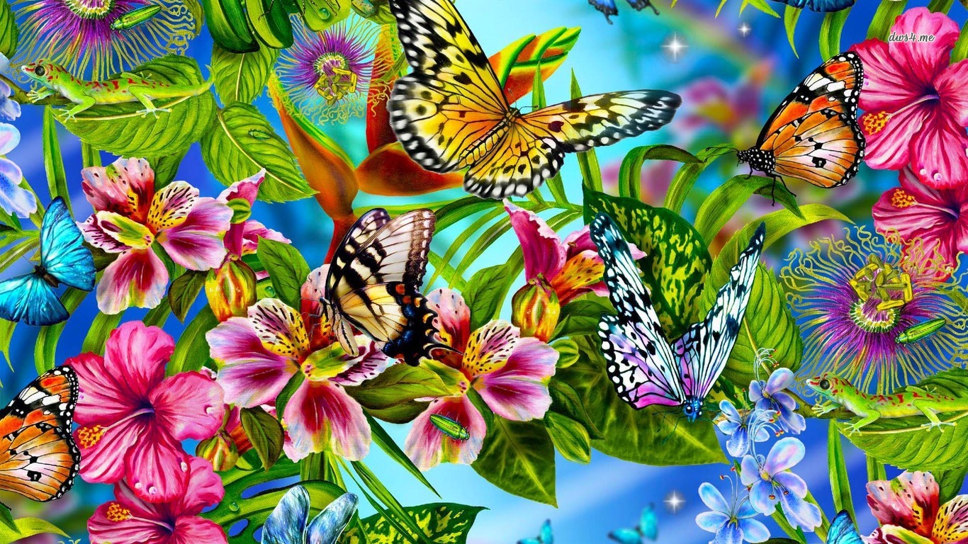 Butterflies On Flowers Wallpaper - Butterfly , HD Wallpaper & Backgrounds