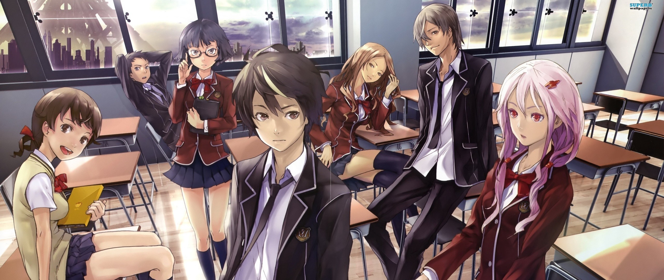 Wallpaper Anime, Guilty Crown, Students, Class, Rest , HD Wallpaper & Backgrounds