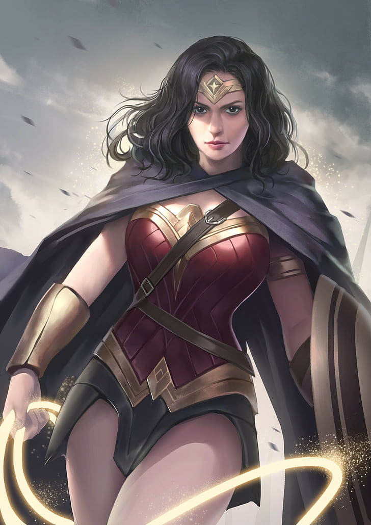 Fantasy Art, Wonder Woman, Darkblue 0, Hd Wallpaper - Wonder Woman Wallpaper Art , HD Wallpaper & Backgrounds
