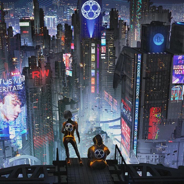 Cryto City Cyberpunk Parallax Wallpaper Engine - Cyberpunk Wallpaper Engine , HD Wallpaper & Backgrounds