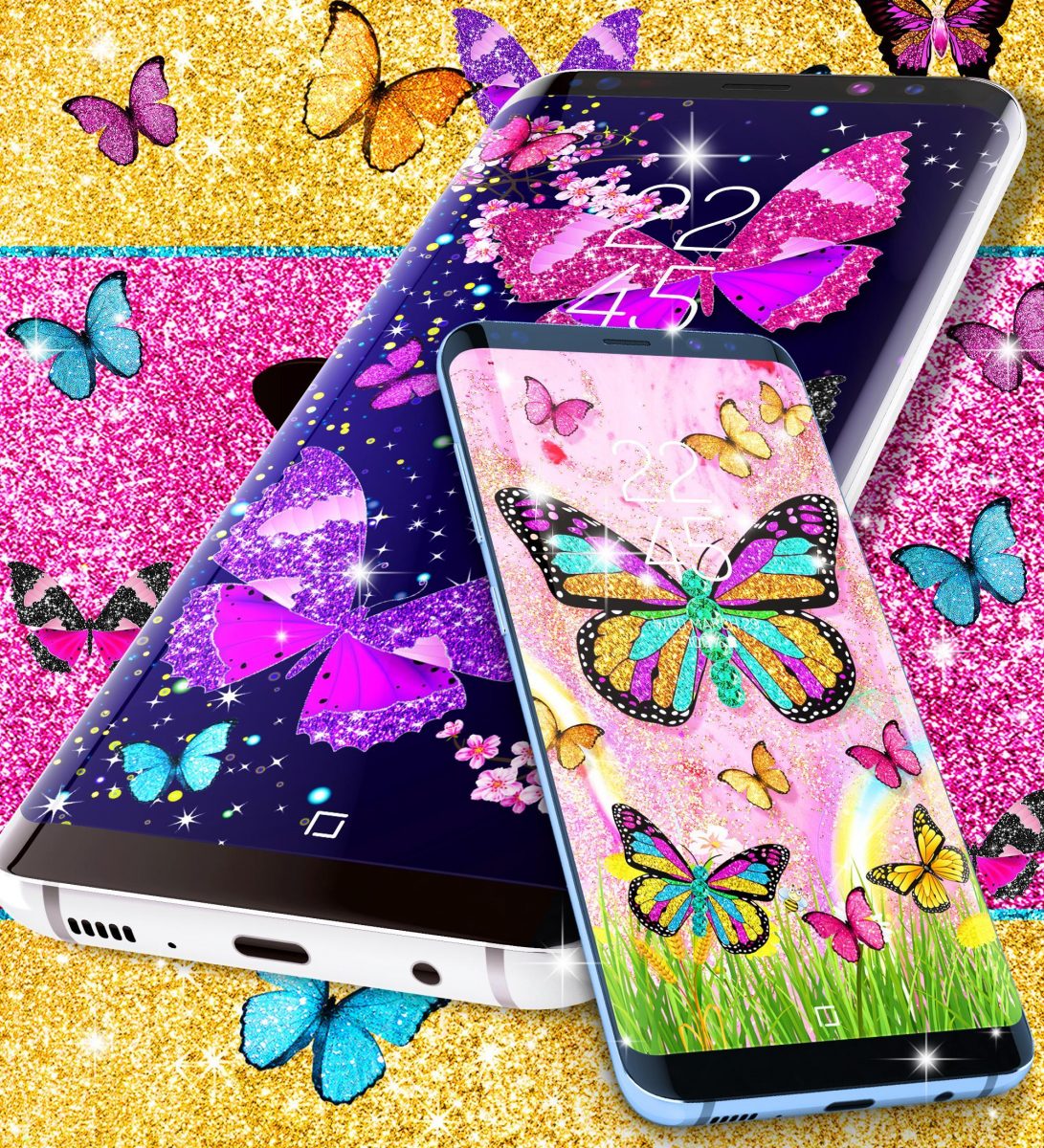 Glitter Butterfly Live Wallpaper For Android Apk Download - Smartphone , HD Wallpaper & Backgrounds