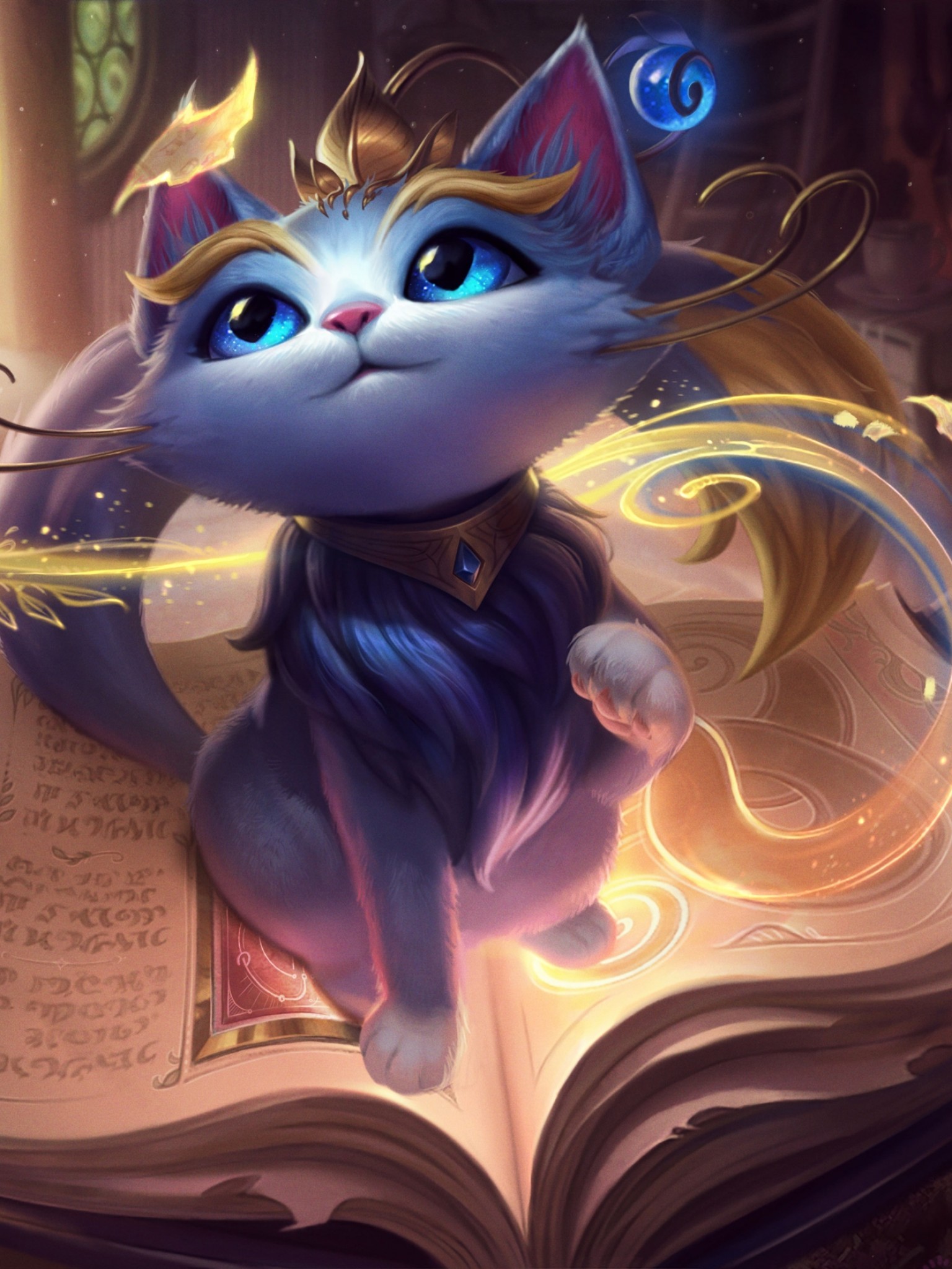 League Of Legends, Yuumi, Artwork, Cute Cat - Yuumi League Of Legends , HD Wallpaper & Backgrounds