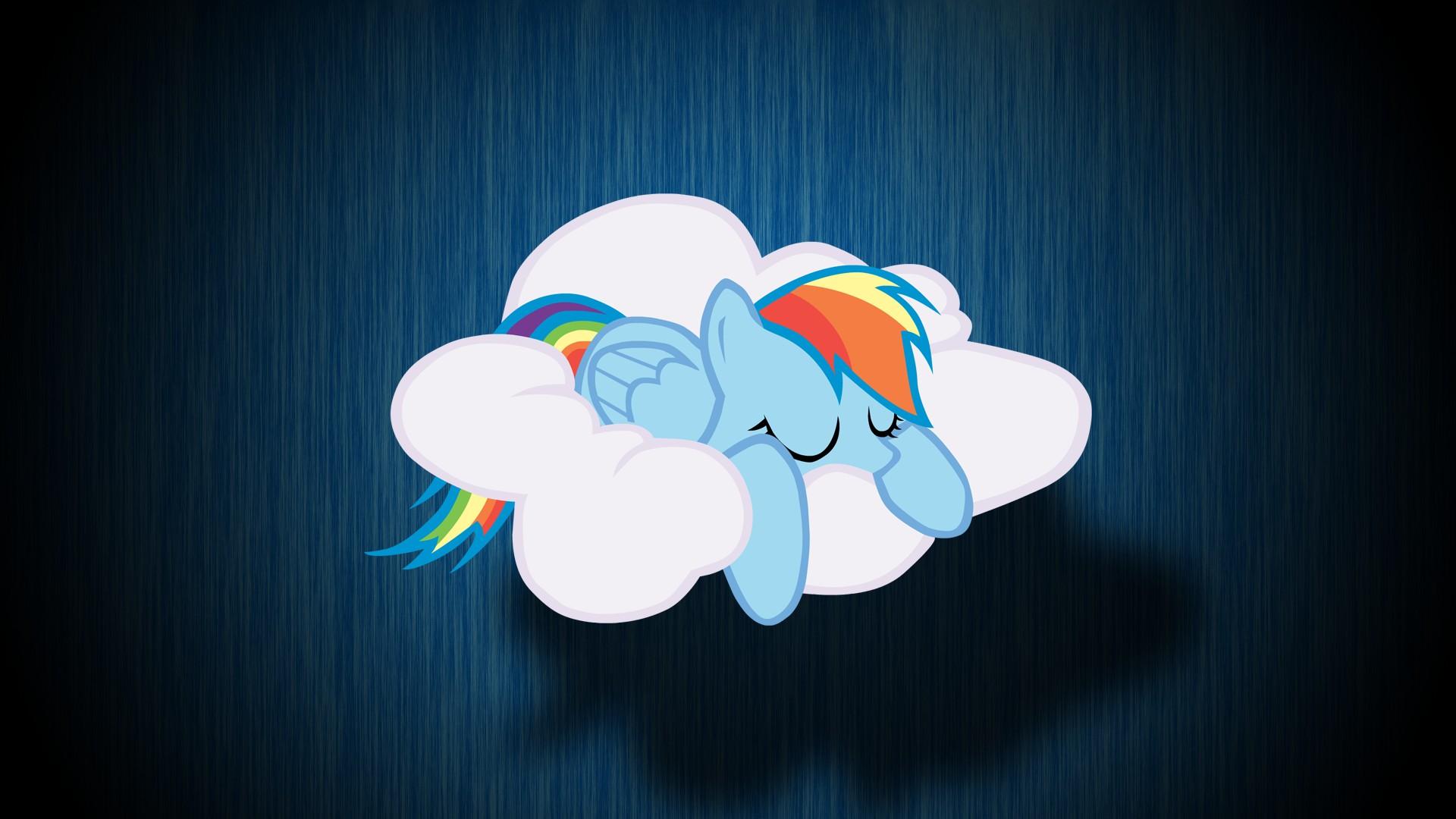 Cloud, Rainbow Dash, Mlp, Rainbow Dash, My Little Pony - Rainbow Dash Sleeping On Cloud , HD Wallpaper & Backgrounds