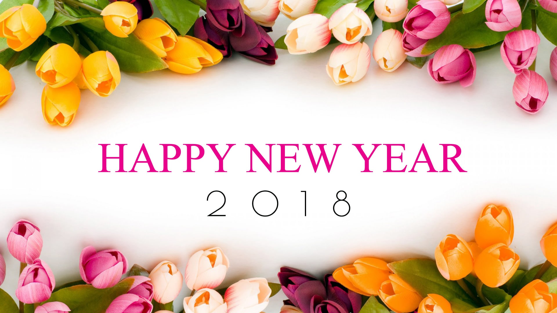 Happy New Year Wishes For Crush - New Year 2018 Flowers , HD Wallpaper & Backgrounds