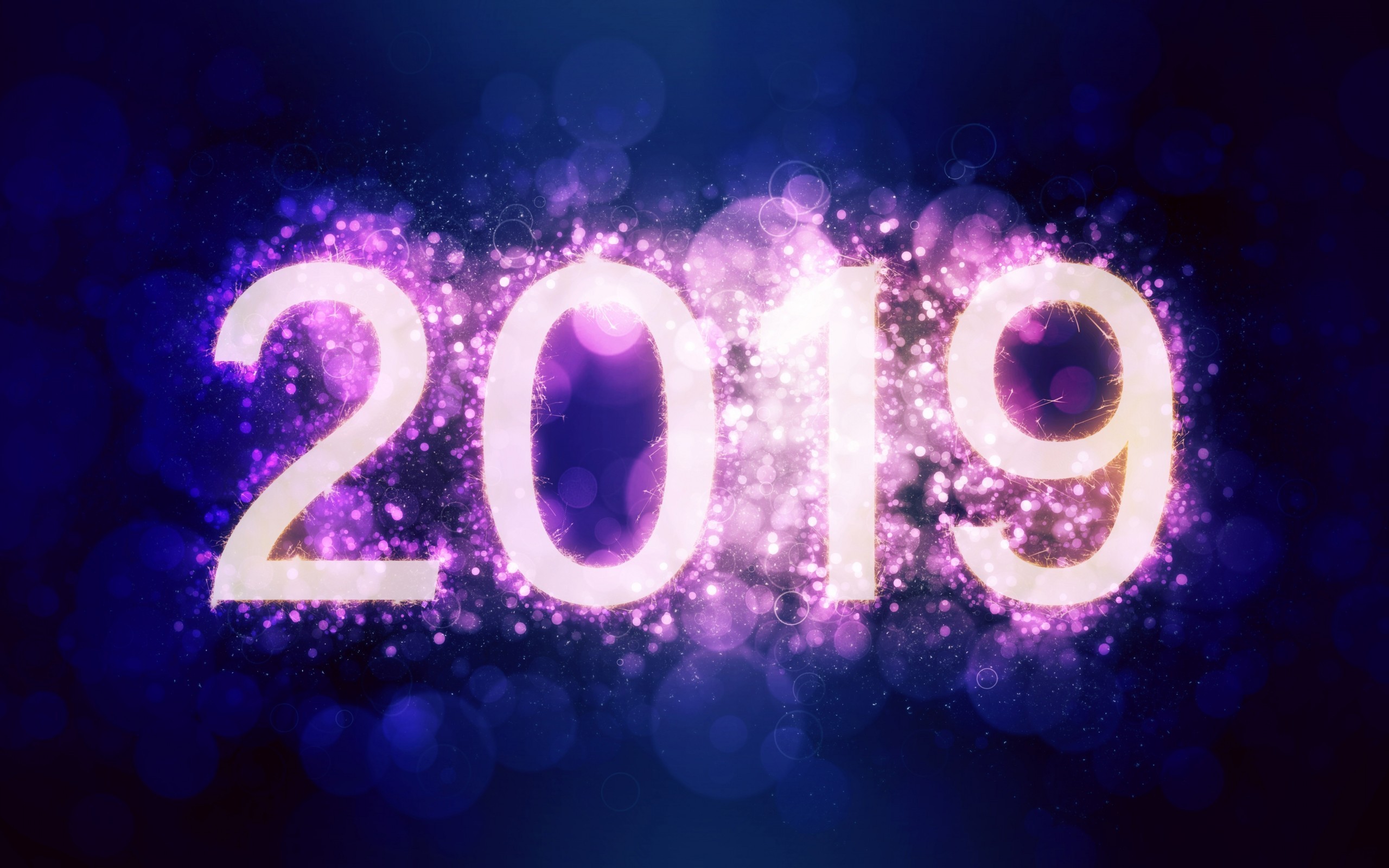 Happy New Year 2019, Digital Art, Numbers, Merry Christmas - My 2019 , HD Wallpaper & Backgrounds