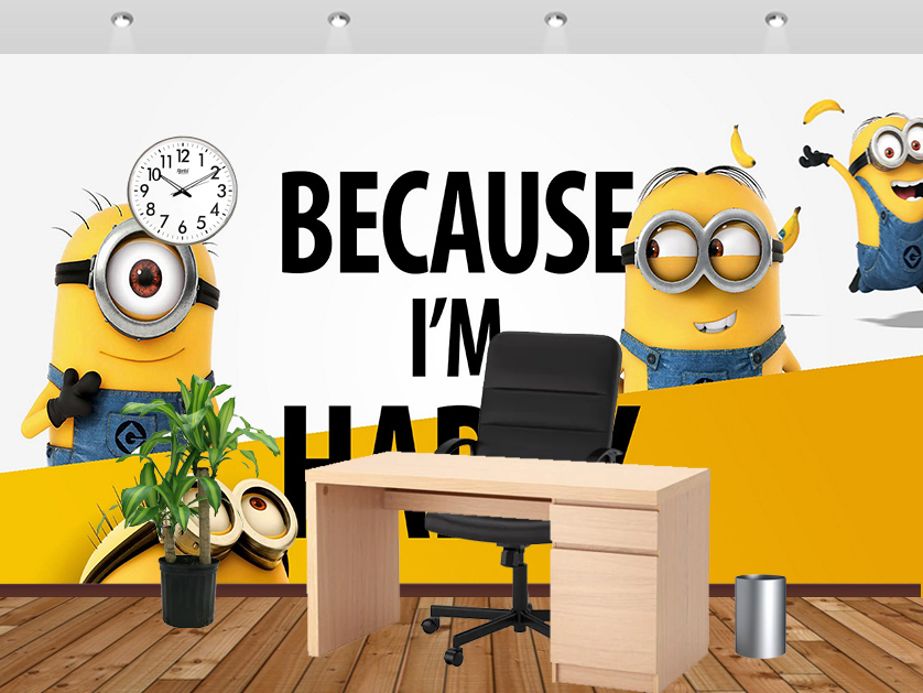 Happy Minions Wallpaper Office - Because I M Happy Minions , HD Wallpaper & Backgrounds