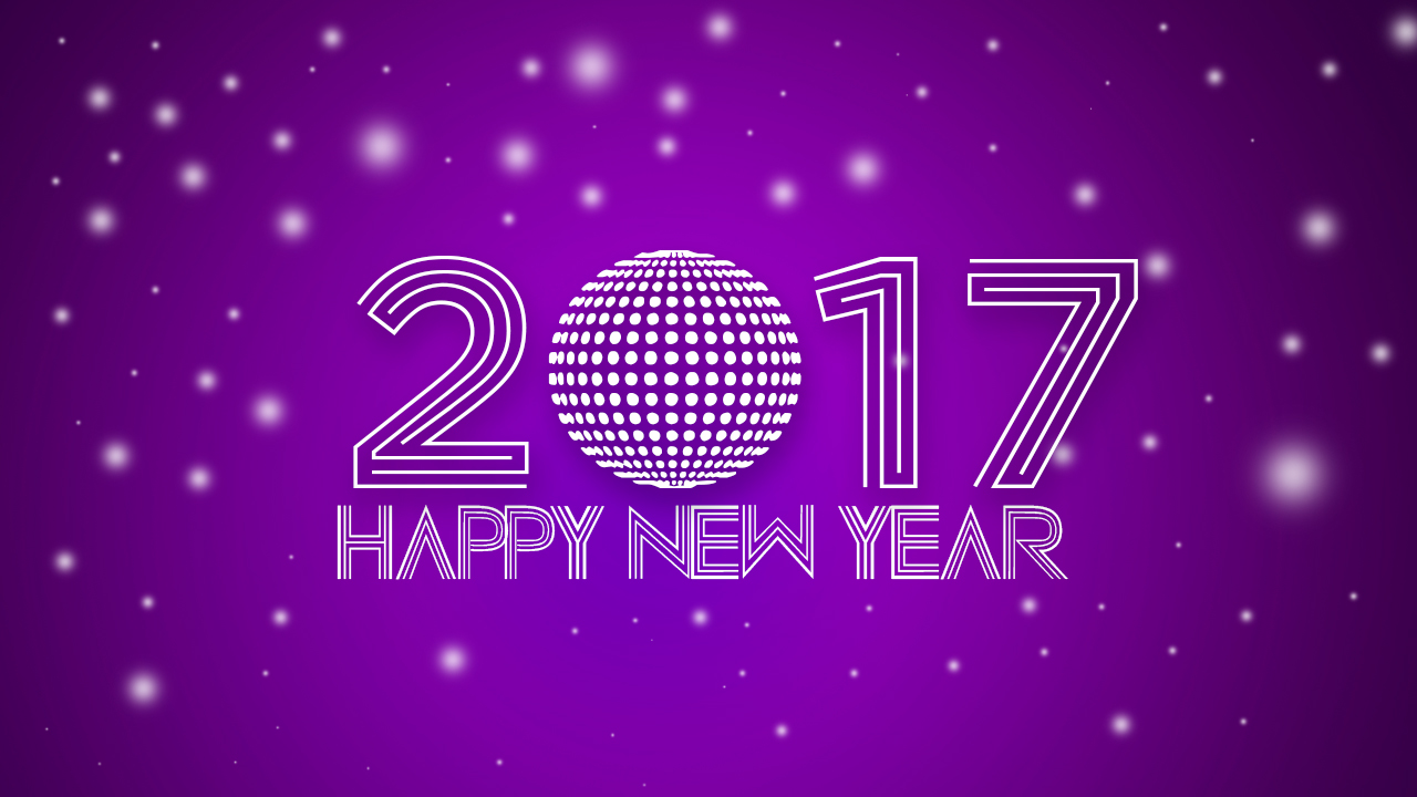 2017 New Year Best Wallpaper - Violet Background Happy New Year , HD Wallpaper & Backgrounds