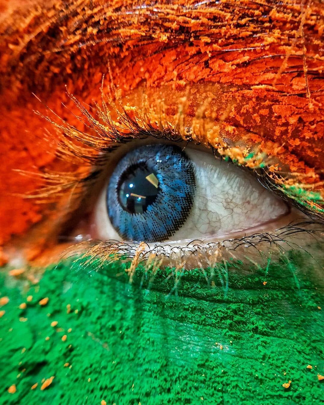 Indian Flag In Eyes , HD Wallpaper & Backgrounds