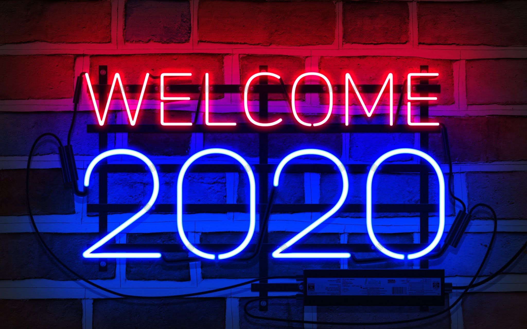 2020, New Year, Happy New Year, Welcome, Neon, 4k Images - Happy New Year 2020 4k , HD Wallpaper & Backgrounds