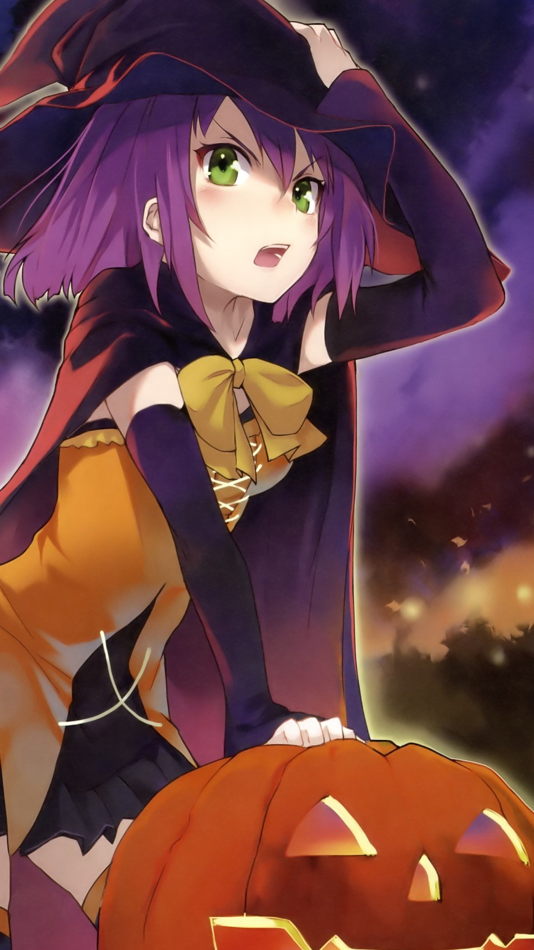 1080x1920, 
 Data Id 325857 
 Data Src /walls/full/3/d/a/325857 - Halloween Anime Girl Backgrounds , HD Wallpaper & Backgrounds