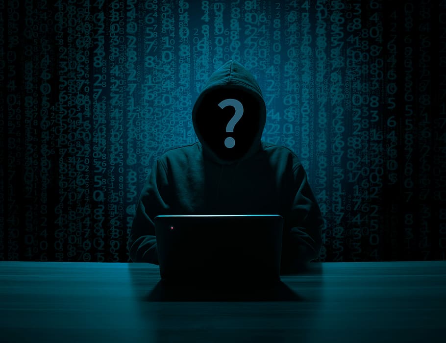 Person In Gray Hoodie Using Computer Inside Dark Room, - Hacker , HD Wallpaper & Backgrounds