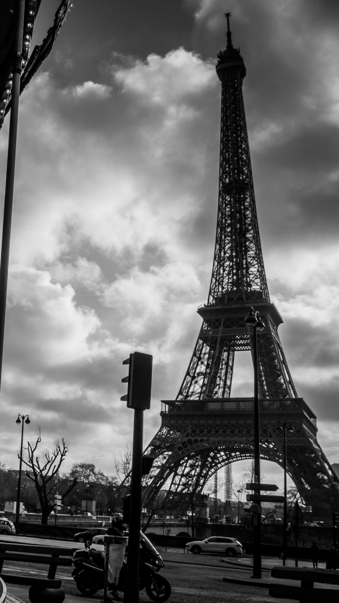 Black Wallpaper Iphone Eiffel Tower - realityismymind