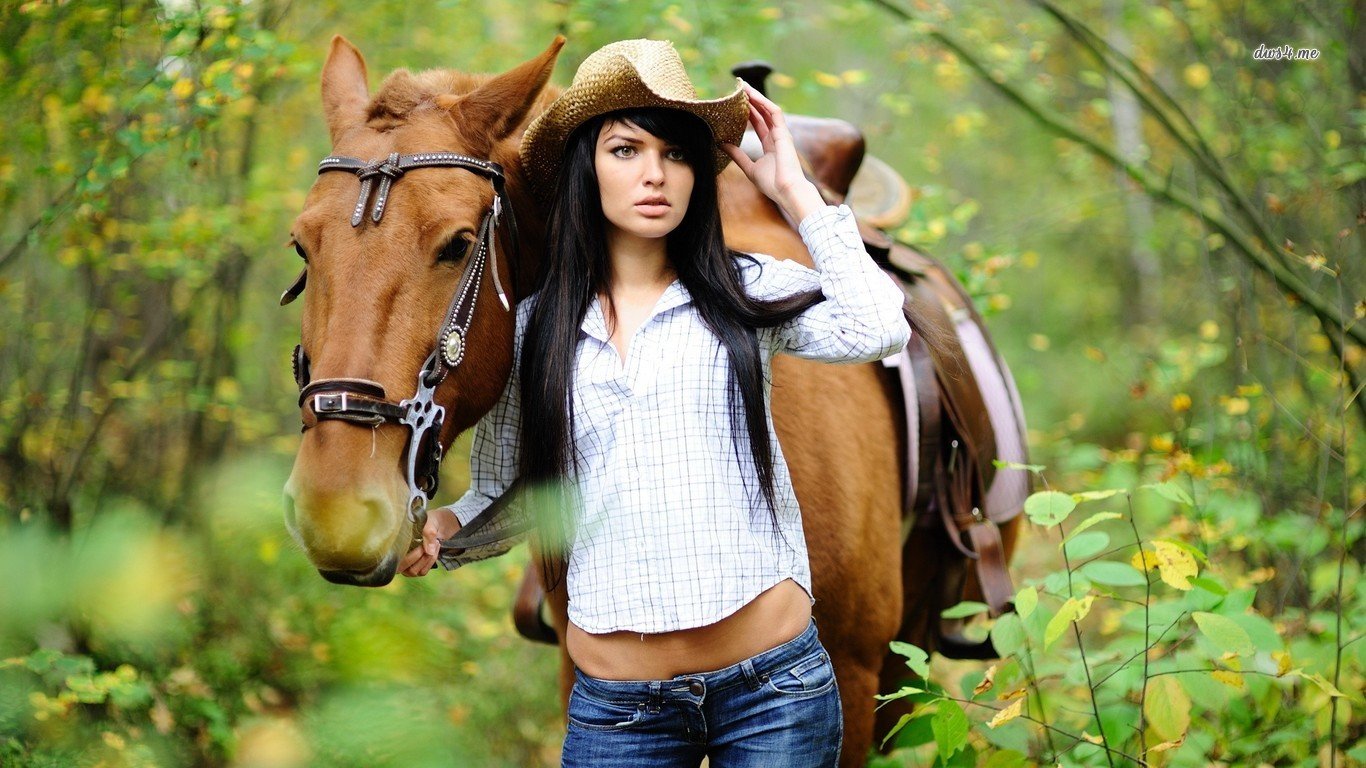 Best Mood Wallpaper Id - Girls And Horses , HD Wallpaper & Backgrounds