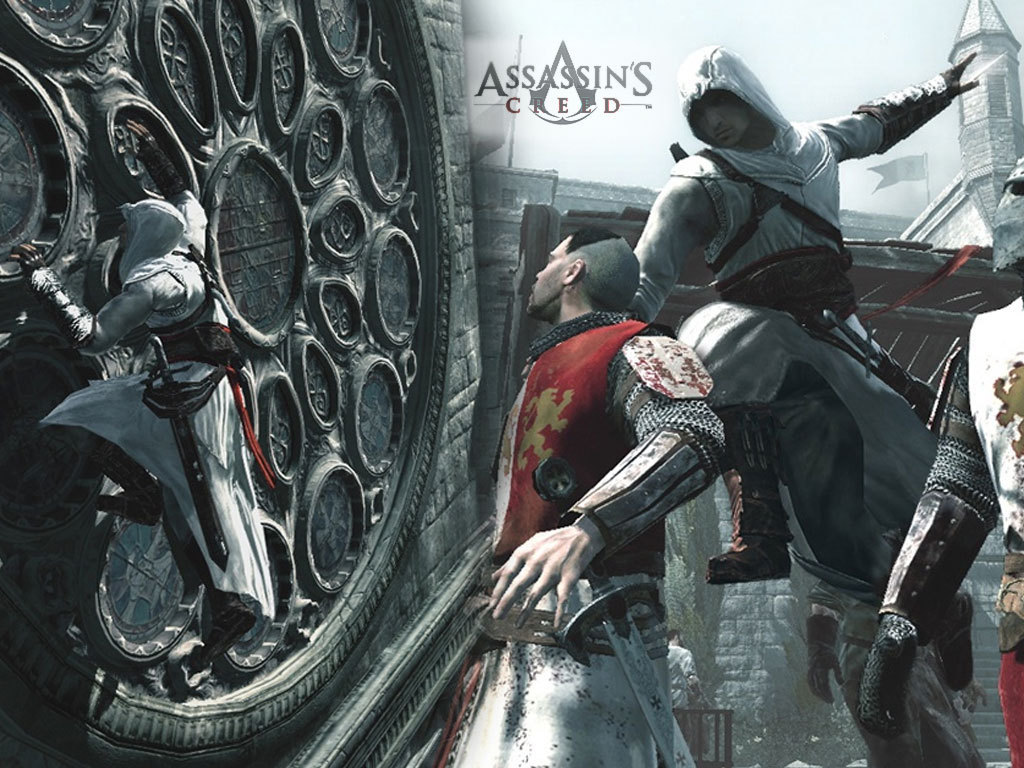 Assassins Creed Wallpaper - Altair Killing A Templar , HD Wallpaper & Backgrounds