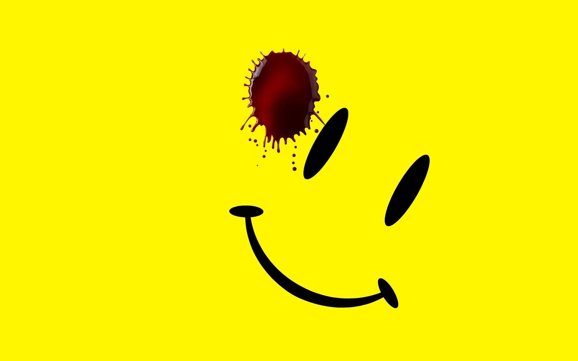 Watchmen Yellow Smiley Face Wallpaper - Yellow Smiley Face Background , HD Wallpaper & Backgrounds