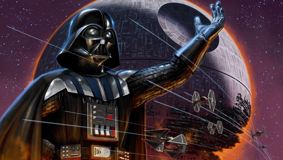 The Death Star, Darth Vader, Star Wars, Star Wars Desktop - Darth Vader And The Death Star , HD Wallpaper & Backgrounds