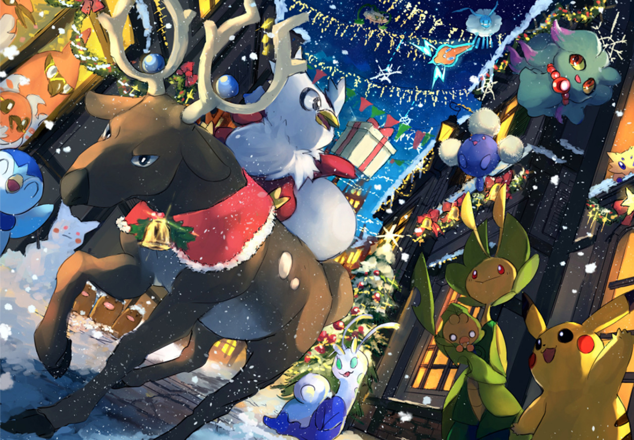 Pokemon Christmas Wallpaper Hd , HD Wallpaper & Backgrounds