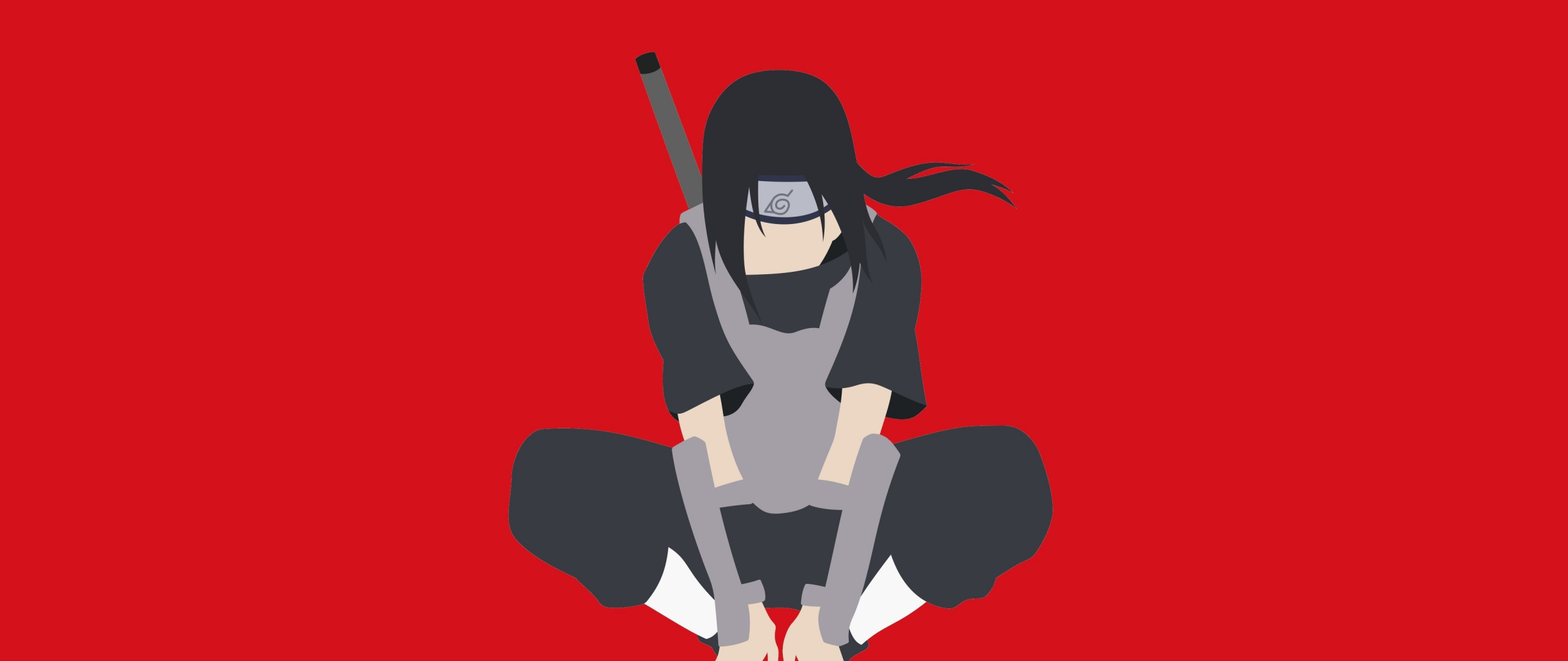 Minimal, Warrior, Naruto, Itachi Uchiha, Wallpaper - 2560 X 1080 Naruto , HD Wallpaper & Backgrounds