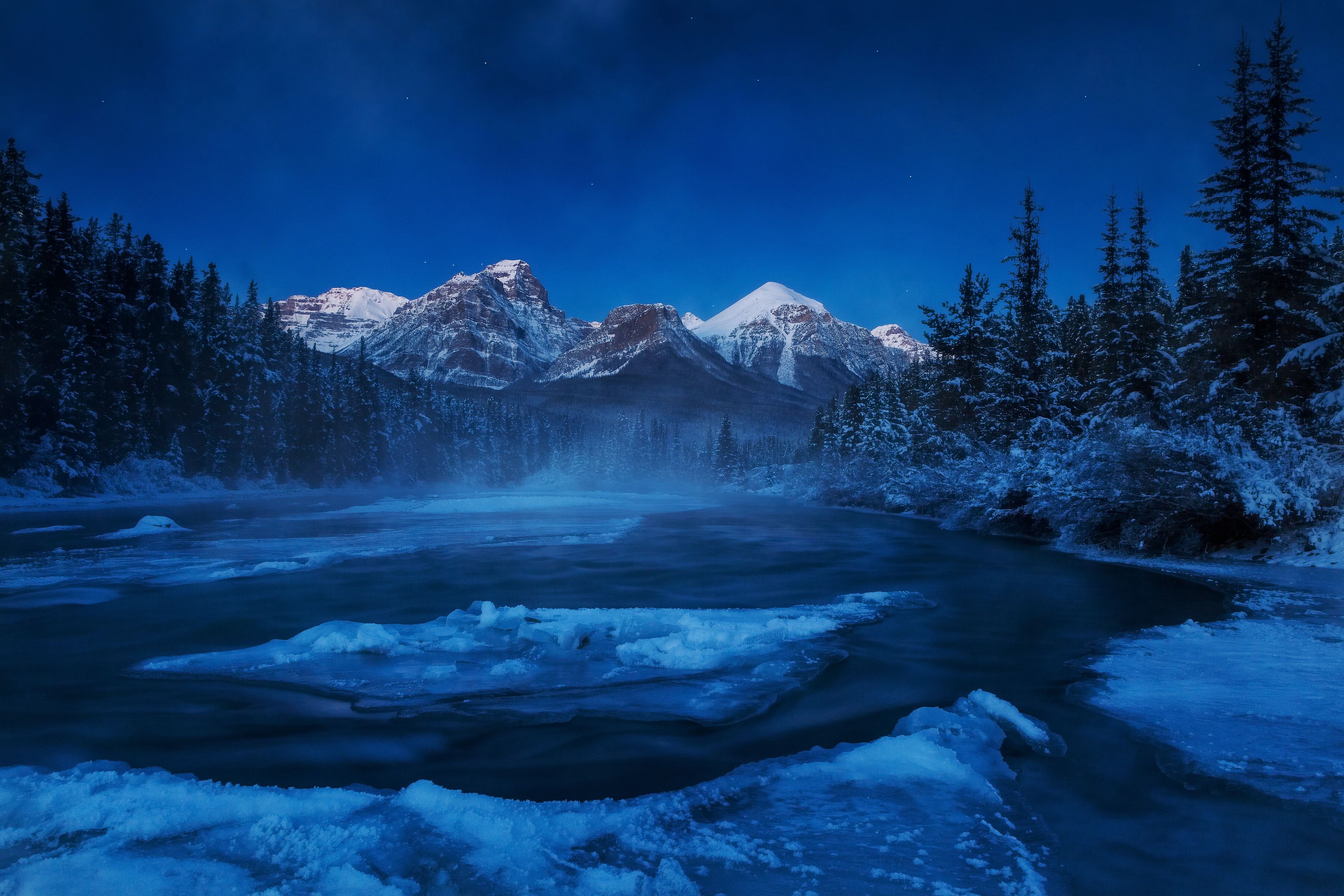 Wallpaper - Rocky Mountains Alberta Winter , HD Wallpaper & Backgrounds