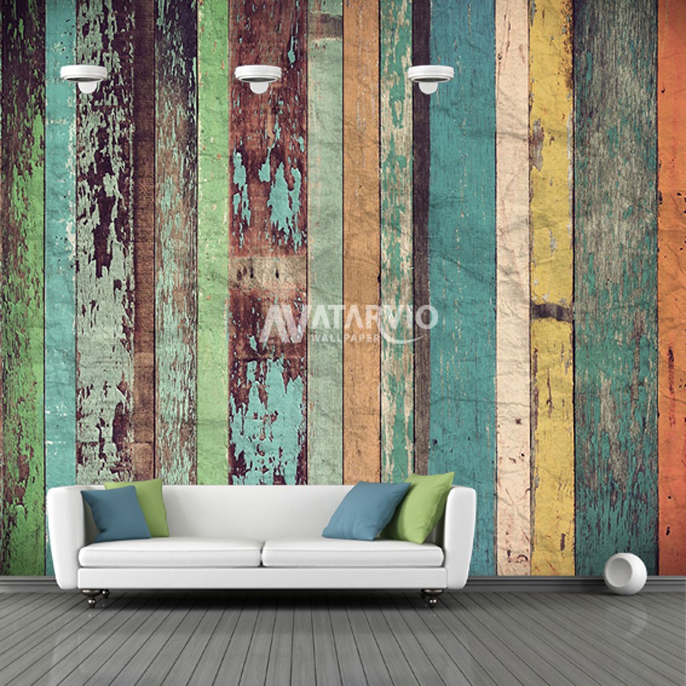Colored Wooden Wall , HD Wallpaper & Backgrounds