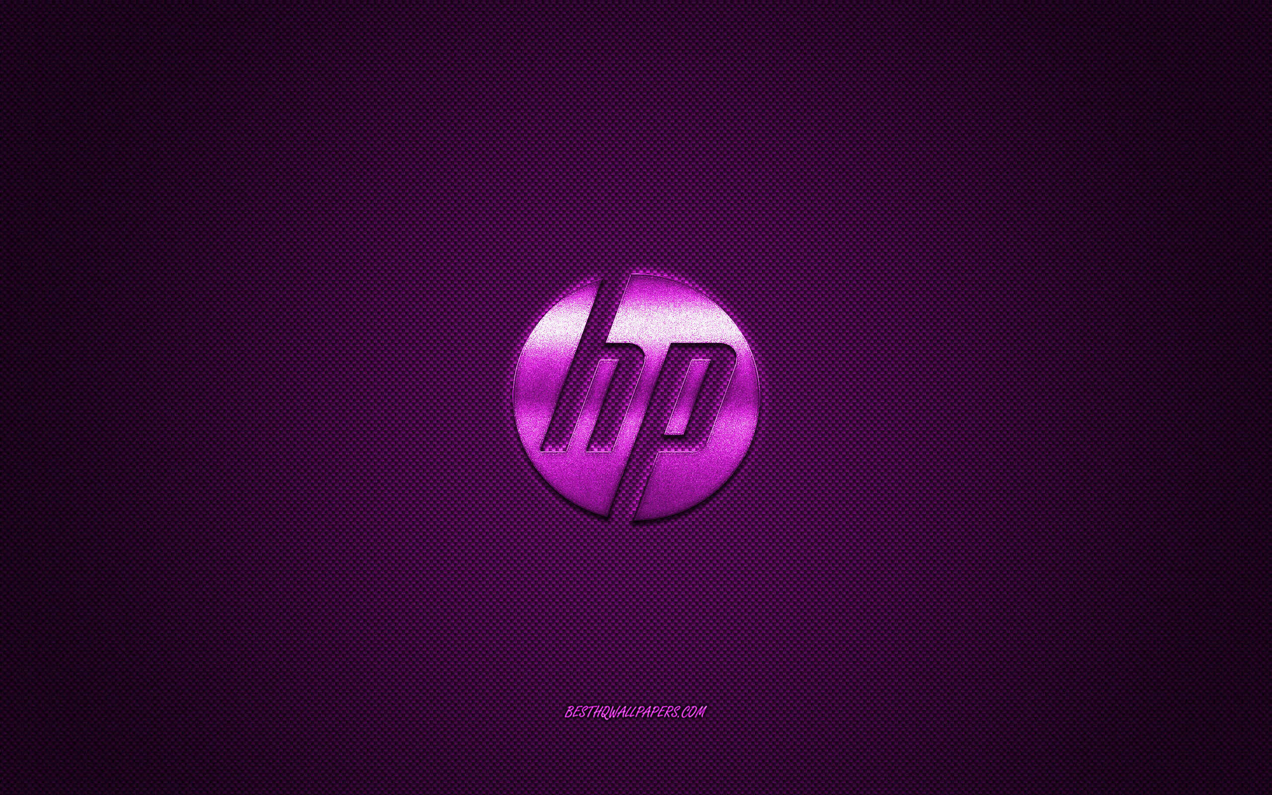 Hp Logo, Purple Shiny Logo, Hp Metal Emblem, Hewlett-packard, , HD Wallpaper & Backgrounds