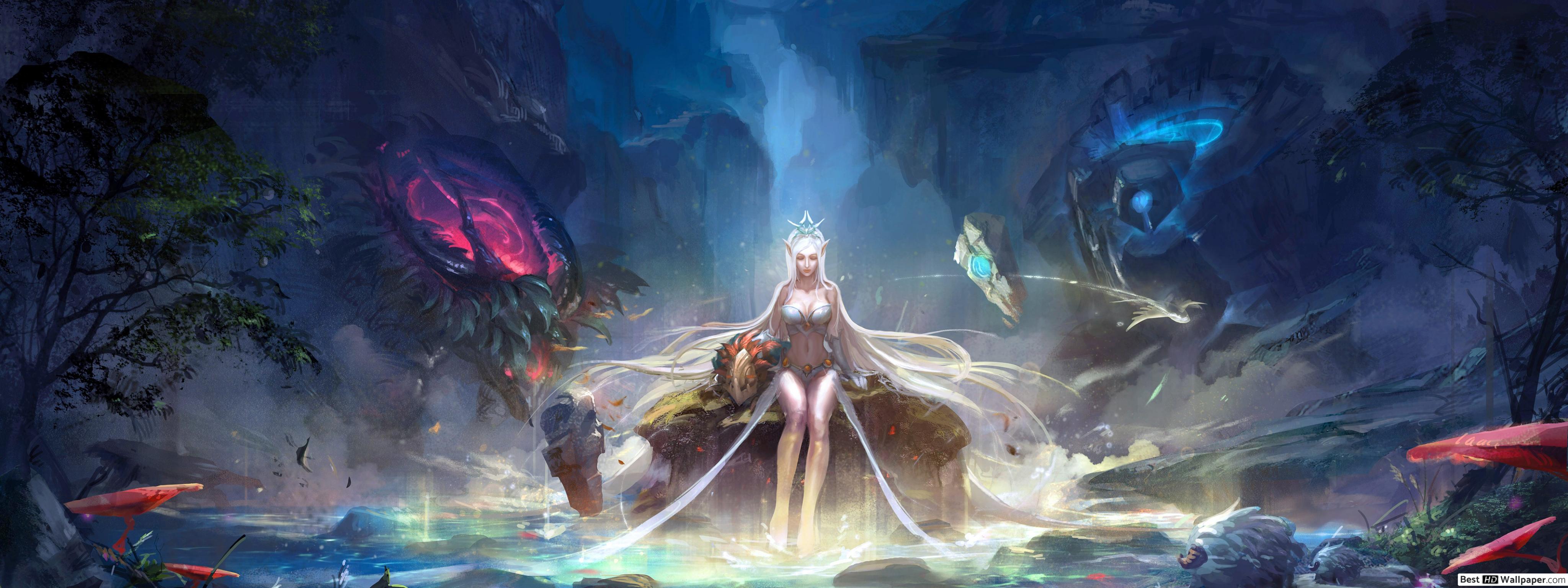 League Of Legends Janna Artwork , HD Wallpaper & Backgrounds