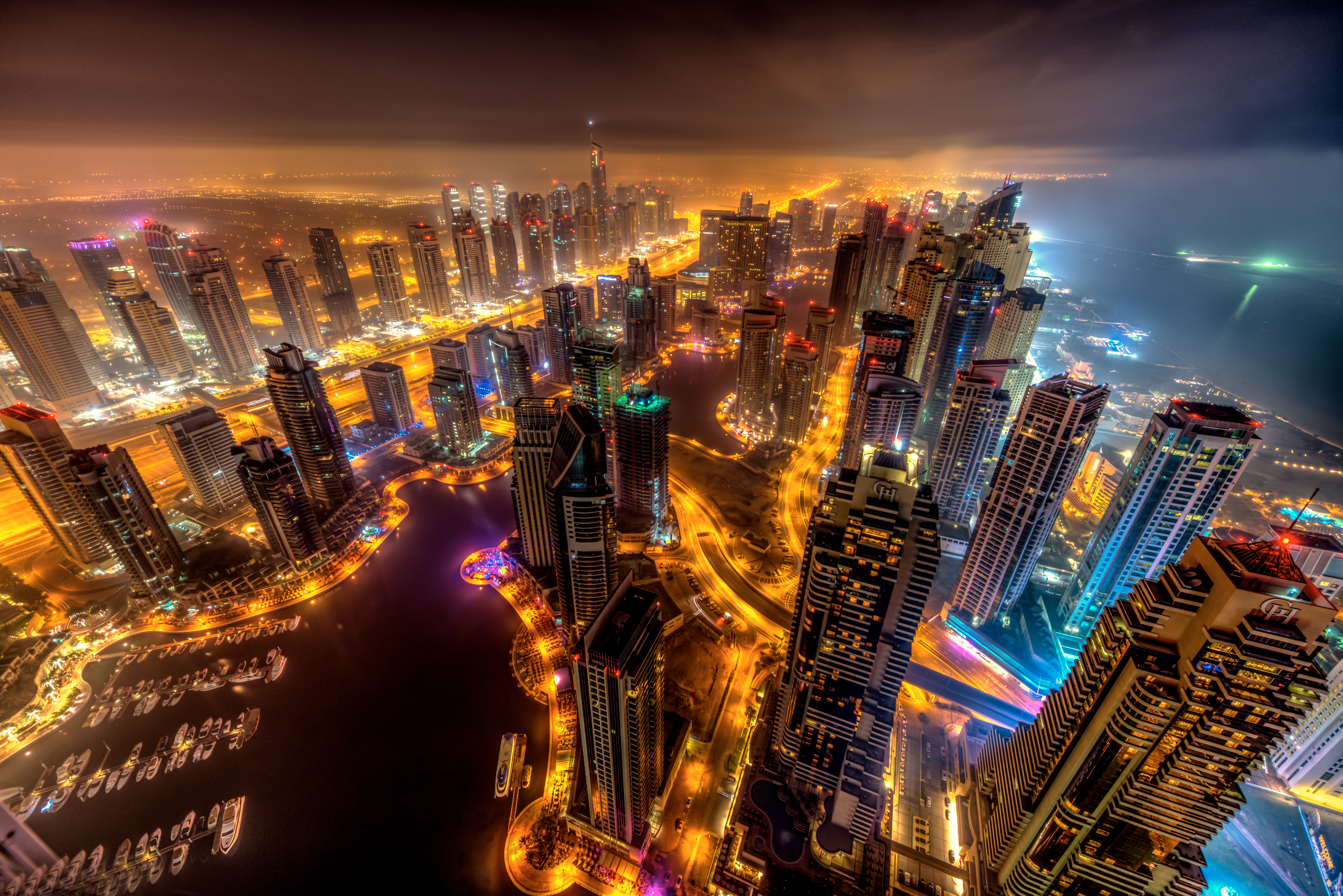 Top Dubai Night Hd , HD Wallpaper & Backgrounds