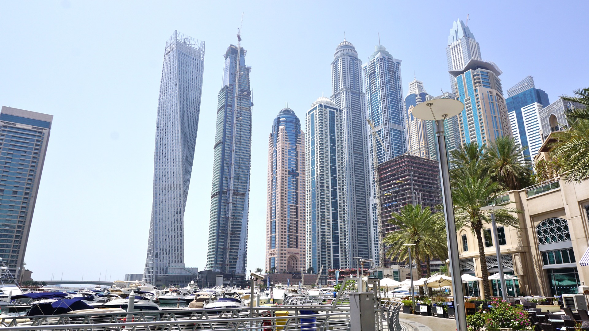 Dubai Marina Skyscrapers Architecture - Dubai Marina , HD Wallpaper & Backgrounds