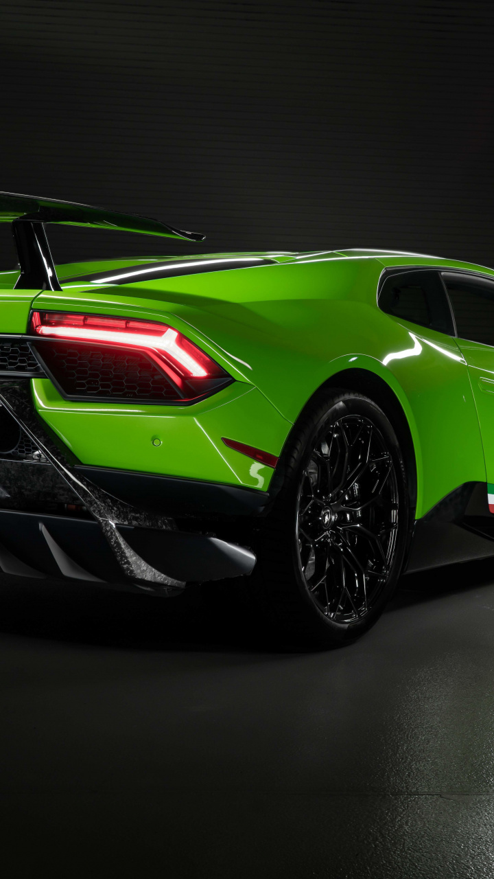 Download Wallpaper Lamborghini Huracan Performante, - Huracan Lamborghini Green Car , HD Wallpaper & Backgrounds
