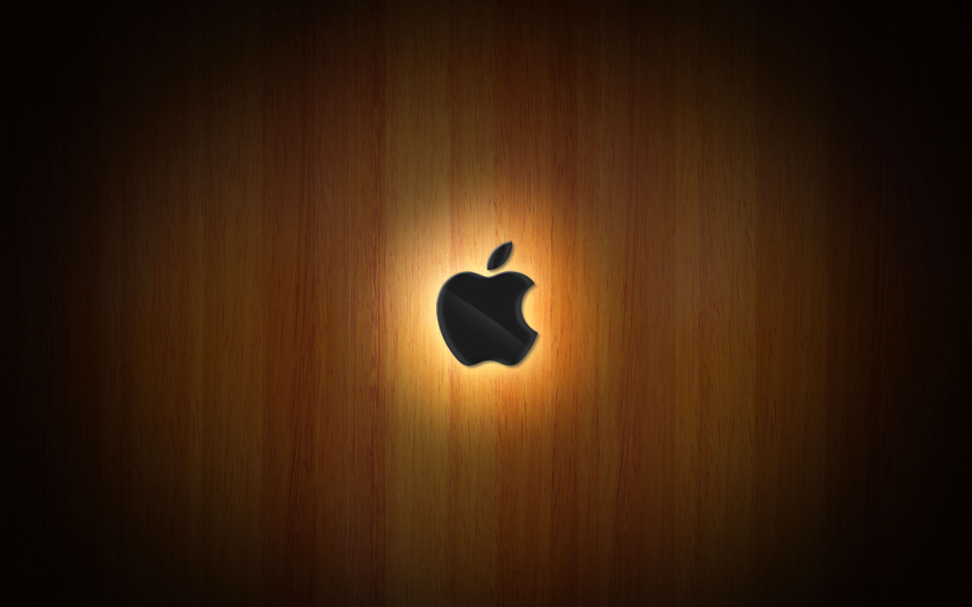 Wooden Glow Of Apple Wallpaper - Apple , HD Wallpaper & Backgrounds